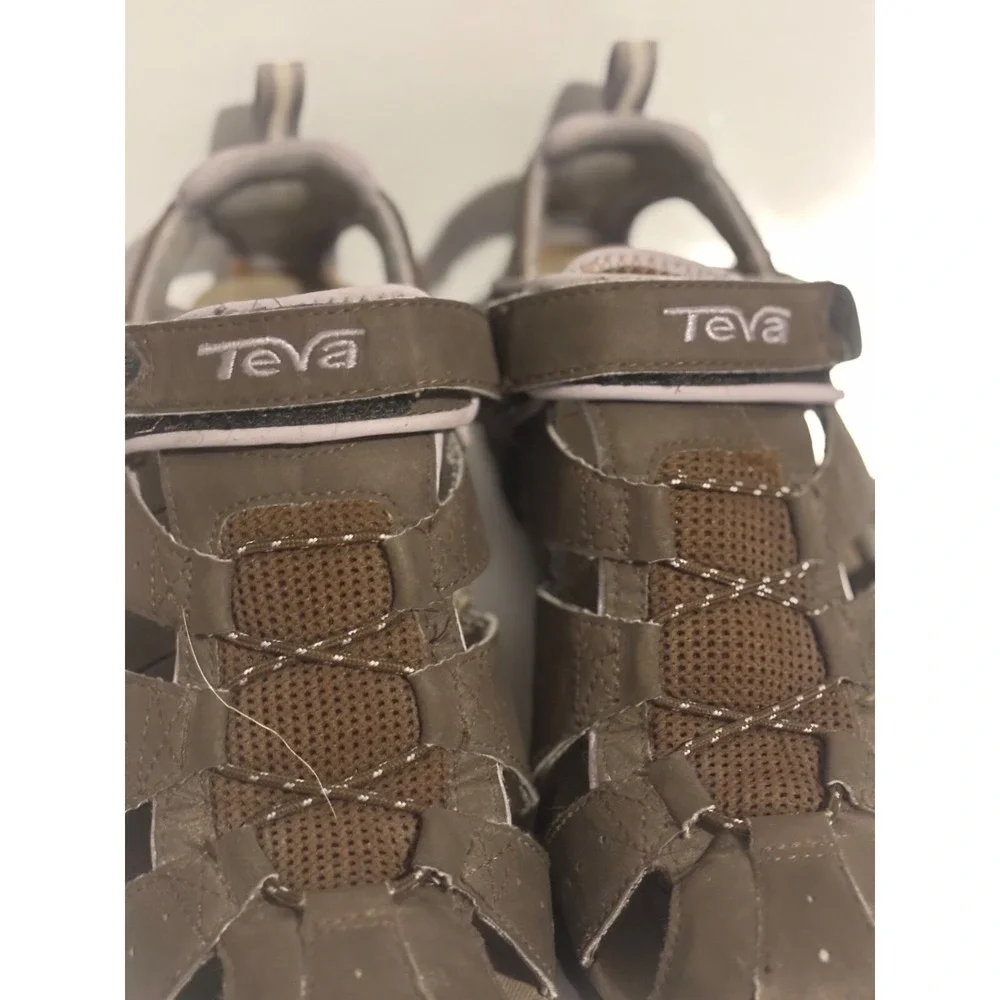 Teva Mens Forebay‎ Sport Sandals Brown Bungee Cord Hiking Trail Hook Loop Shoe 8